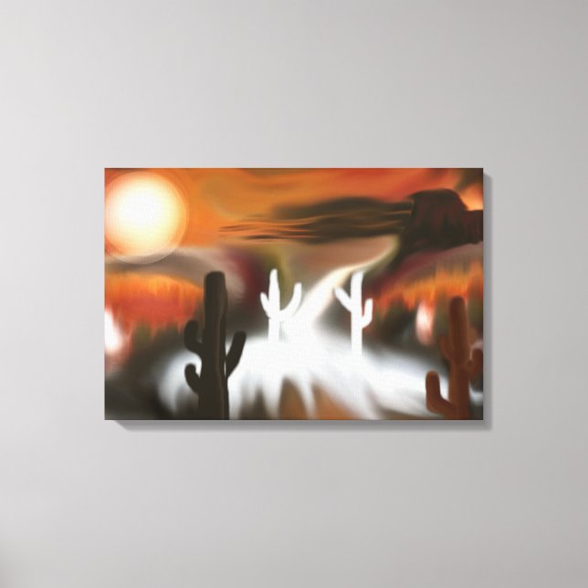 Impressão Em Tela Abstrato Art Southwest Fire and Ice (Frente)