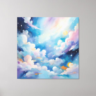 Impressão Em Tela Abstrato arte com tema do céu