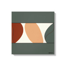 Abstrato, arte verde de parede simples