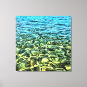 Impressão Em Tela Abstrato artístico do mar Egeu Turco