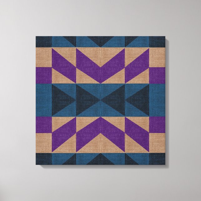 Impressão Em Tela Abstrato Aztec (Frente)