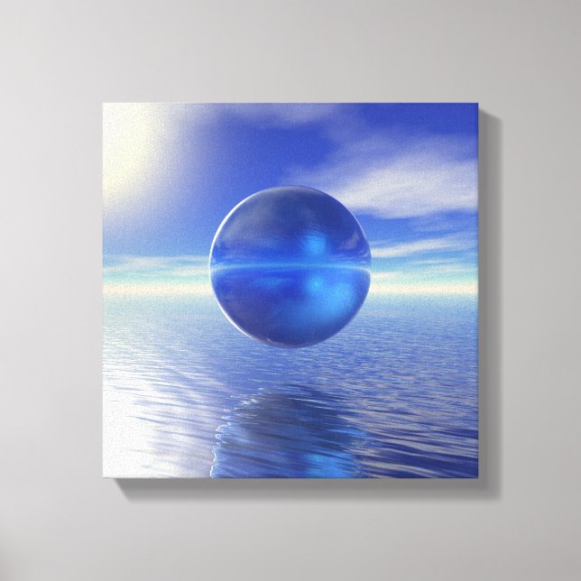 Impressão Em Tela Abstrato azul (Frente)