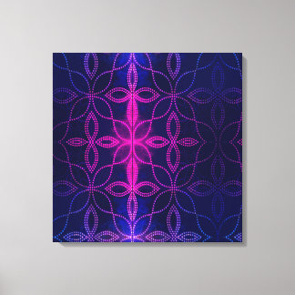 Impressão Em Tela Abstrato azul e roxo