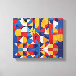 Impressão Em Tela Abstrato Bauhaus Arte Geométrica