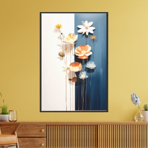 Impressão Em Tela Abstrato botânico mínimo Floral