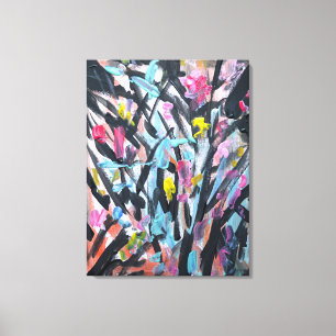 Impressão Em Tela Abstrato Botânico Neo-Expressionista Selvagem