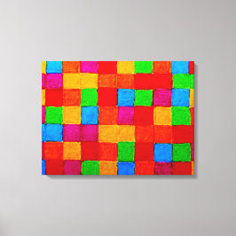 Impressão Em Tela Abstrato da Grade de Cores de Coleta do Arco-Íris