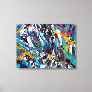 Impressão Em Tela Abstrato da tinta