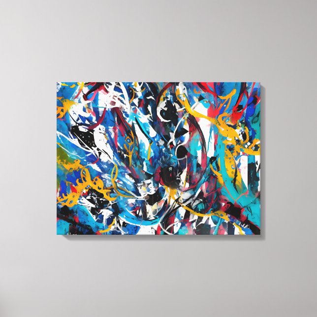 Impressão Em Tela Abstrato da tinta (Frente)