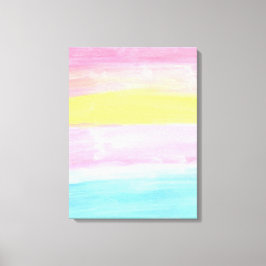 Impressão Em Tela Abstrato de Aquarela do Horizonte Sunset