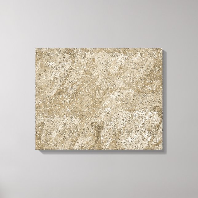 Impressão Em Tela Abstrato de Aquarela Dourada (Frente)