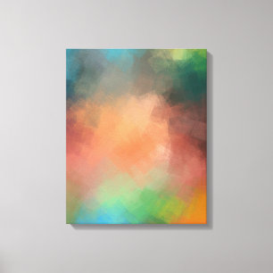 Impressão Em Tela Abstrato de Arte Amarela Vermelha Azul Moderna Col