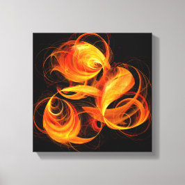 Impressão Em Tela Abstrato de Arte de Fireball Preta e Branca