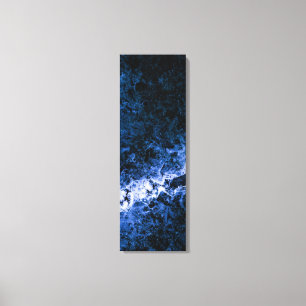 Impressão Em Tela Abstrato de Arte de Gelado Azul