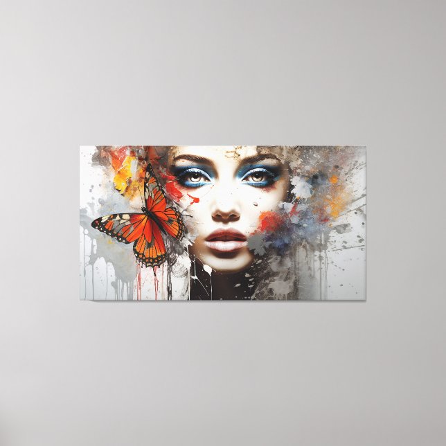 Impressão Em Tela Abstrato de Arte Moderna - Canva de Óleo de Textur (Frente)