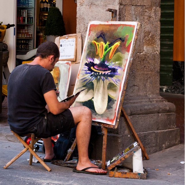 Impressão Em Tela Abstrato de Arte Surpreendente de Uma Flor de Paix (Criador carregado)