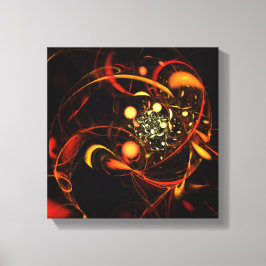 Impressão Em Tela Abstrato de batida cardíaca preto e branco