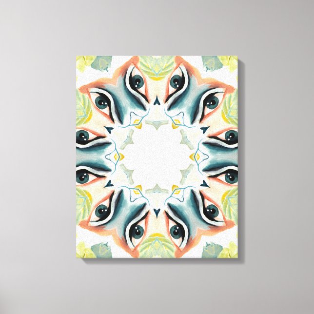 Impressão Em Tela Abstrato de Boho Chic Greenery pintado à mão (Frente)