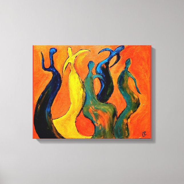 Impressão Em Tela Abstrato de celebração (Frente)