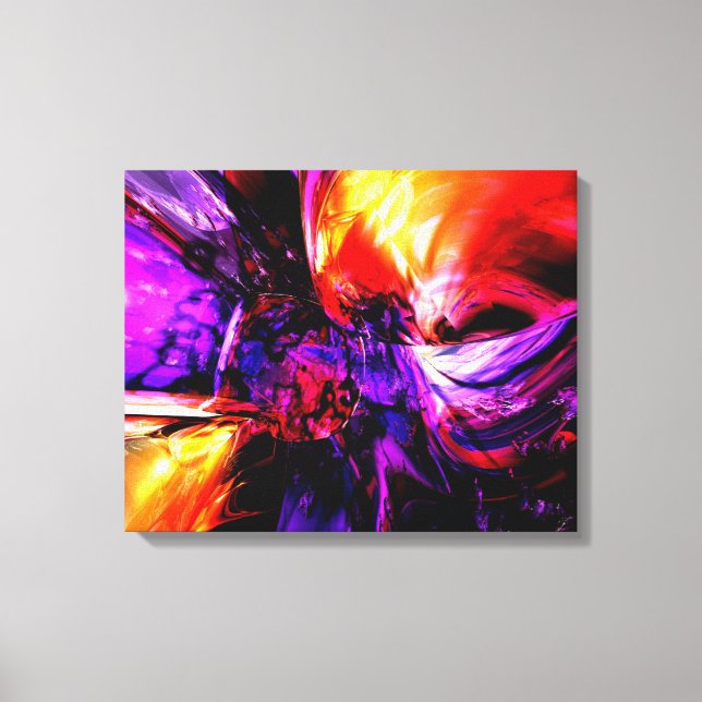 Impressão Em Tela Abstrato de Feelings Mistos (Frente)
