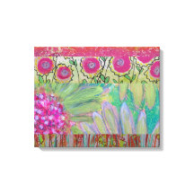 Abstrato de Flores Rosa