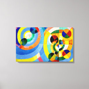 Impressão Em Tela Abstrato de Formas Circulares de Robert Delaunay