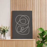 Abstrato de Linha Contemporânea de Arte Chic Preto
