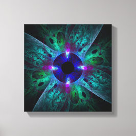 Impressão Em Tela Abstrato de Olhos Preto e Branco