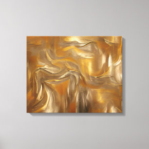 Impressão Em Tela Abstrato de Ouro Elegante, Design Opulento