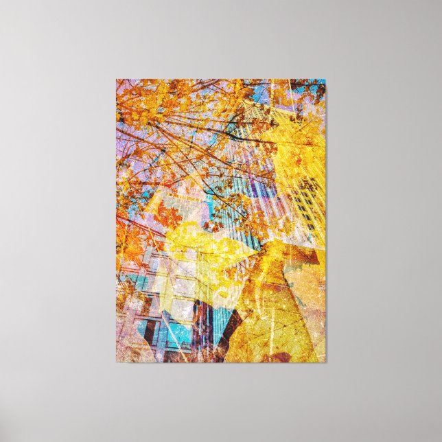 Impressão Em Tela Abstrato de outono (Frente)