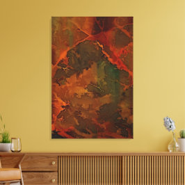 Impressão Em Tela Abstrato de outono Profundo