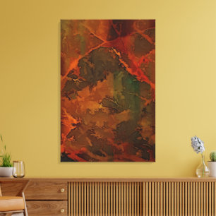 Impressão Em Tela Abstrato de outono Profundo