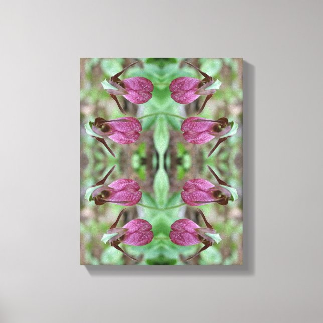 Impressão Em Tela Abstrato de Par Pêssego com Par da Senhora Rosa Sl (Frente)