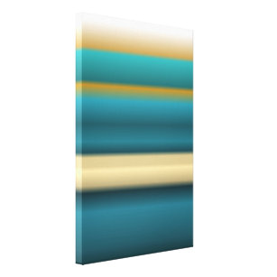 Impressão Em Tela Abstrato de Praia de Linhas Azuis Horizontais de G