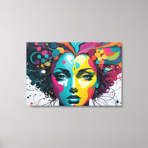 Impressão Em Tela Abstrato de saúde mental