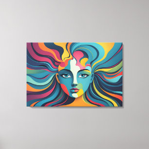 Impressão Em Tela Abstrato de saúde mental