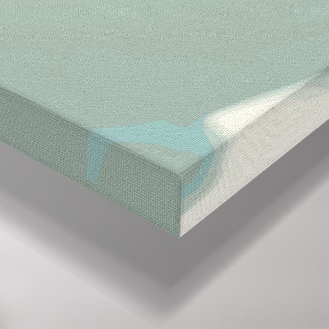 Impressão Em Tela Abstrato de Teal Tranquil (Canto (inferior))