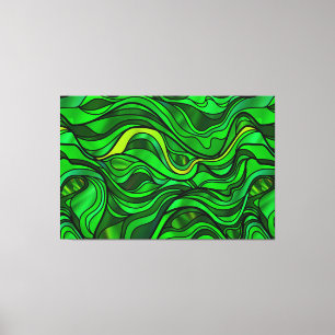 Impressão Em Tela Abstrato de vidro verde