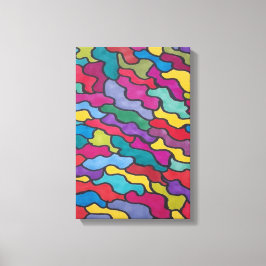 Impressão Em Tela Abstrato do Arco-Íris