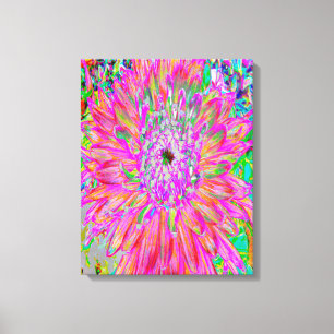 Impressão Em Tela Abstrato do arco-íris colorida Dahlia Flower