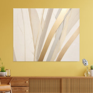 Impressão Em Tela Abstrato Dourada do bronzeador bege