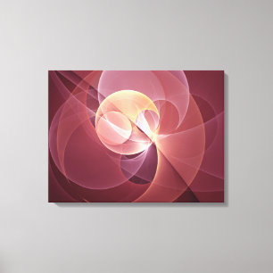 Impressão Em Tela Abstrato Elegante Moderno Vinho Vermelho Arte Frac