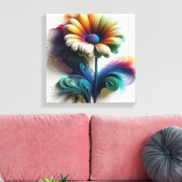 Impressão Em Tela Abstrato em ondas eletromagnéticas