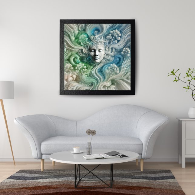 Impressão Em Tela Abstrato etéreo com Elemento Florestal em Fluxo (Criador carregado)