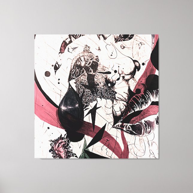 Impressão Em Tela Abstrato Expressionismo Wall Art: Mídia mista (Frente)