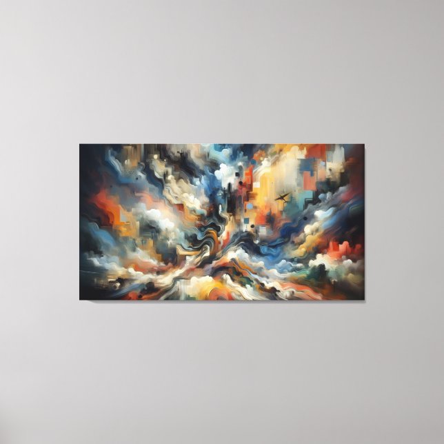 Impressão Em Tela 🎨 Abstrato Expressions Wall Art: (Frente)