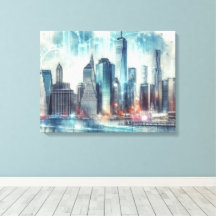 Abstrato Futurista da Cidade de Nova York