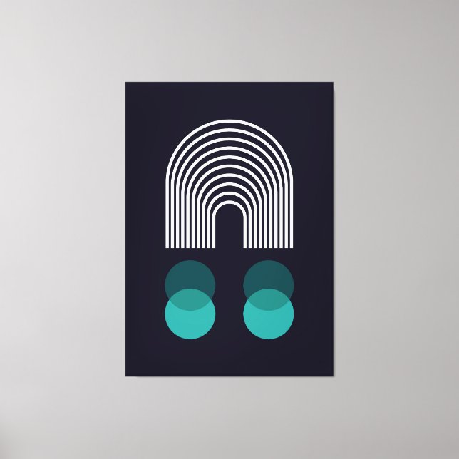 Impressão Em Tela Abstrato geométrico design (Frente)