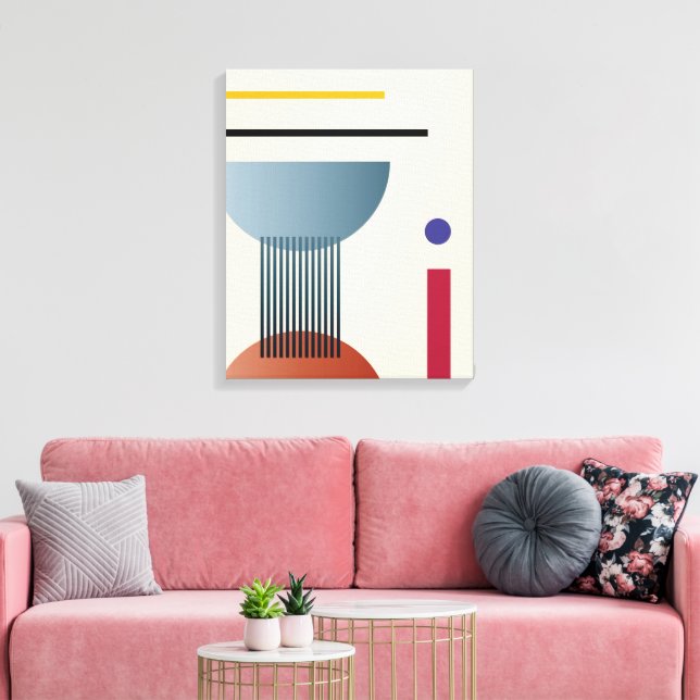 Impressão Em Tela Abstrato geométrico muro (Insitu(Sala de estar))