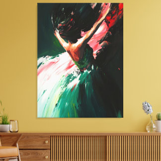 Impressão Em Tela Abstrato Grace in Motion - Pintura a óleo
